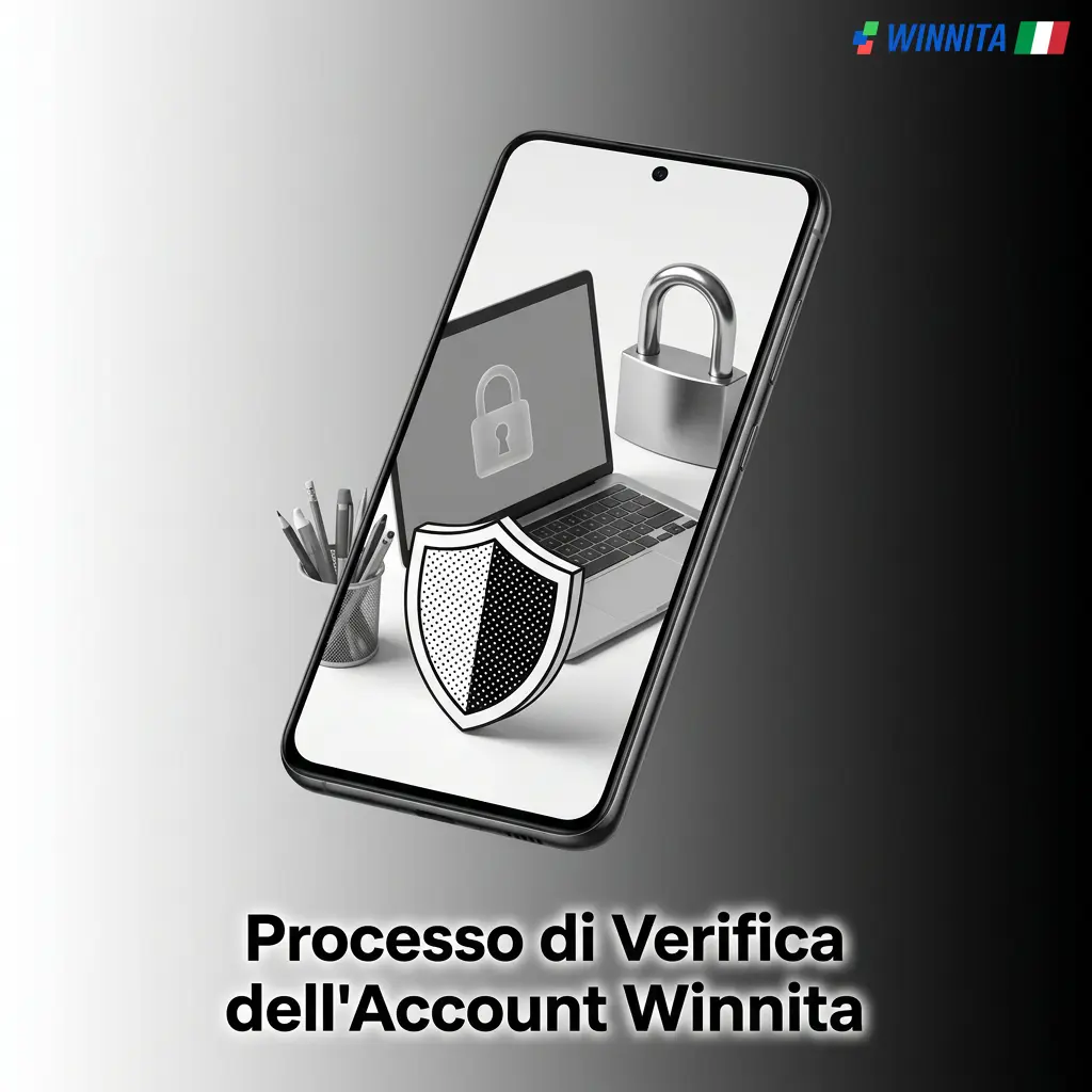 Processo di verifica account Winnita: carica documenti identità, pagamento e residenza per completare la procedura KYC.