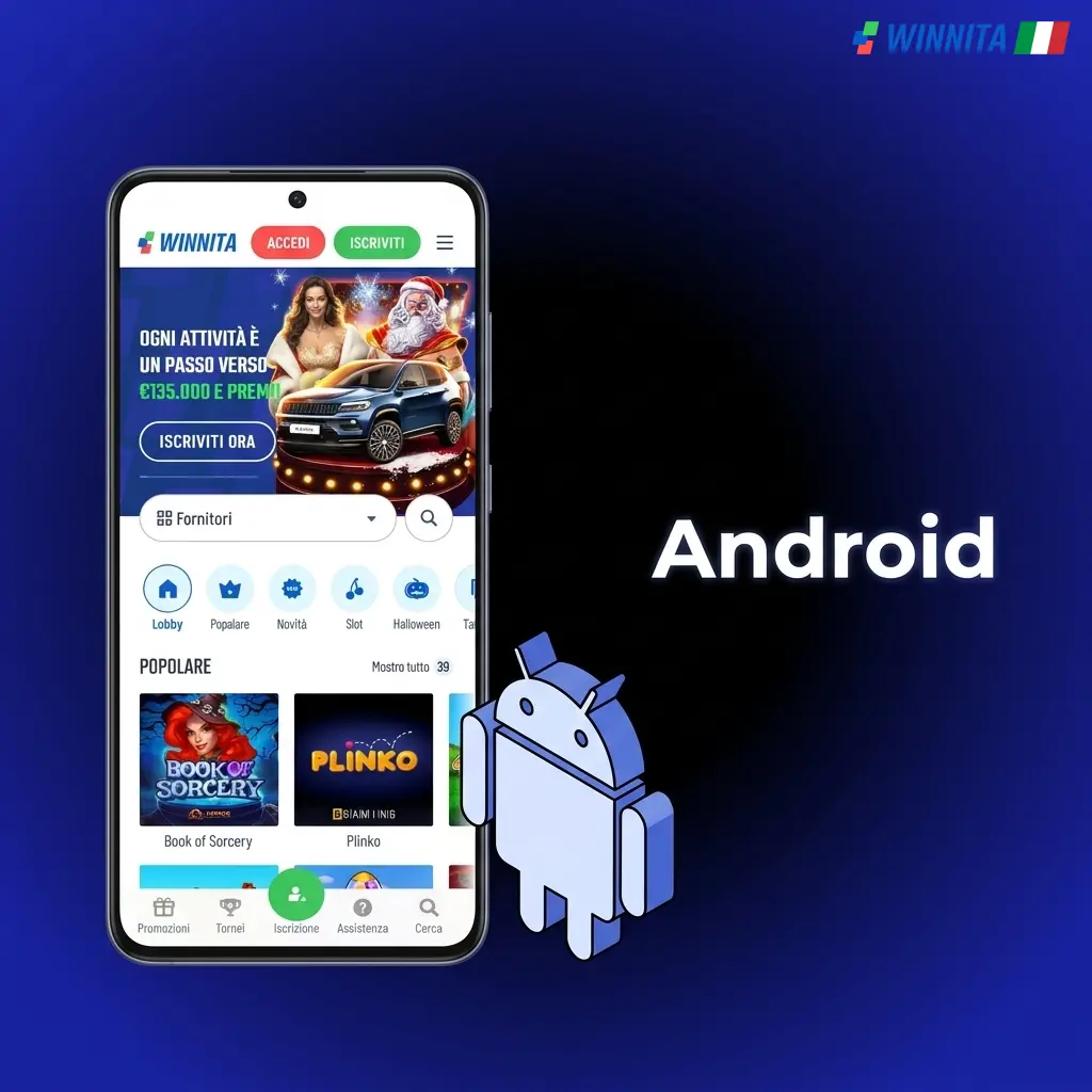 Guida installazione APK Winnita Casino su Android 6.0, download e configurazione origini sconosciute