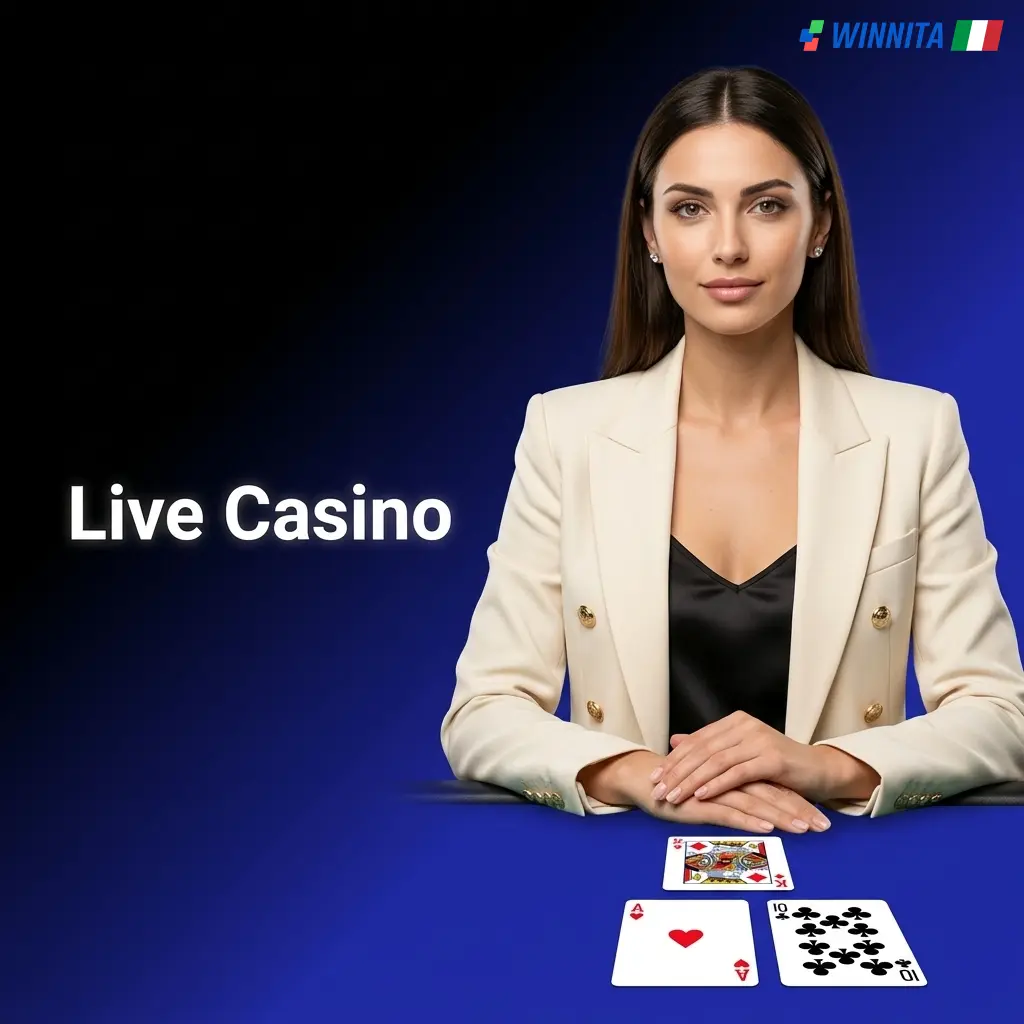 Tavoli live con dealer reali su Winnita Casino: roulette, blackjack, baccarat e game show in HD 24/7